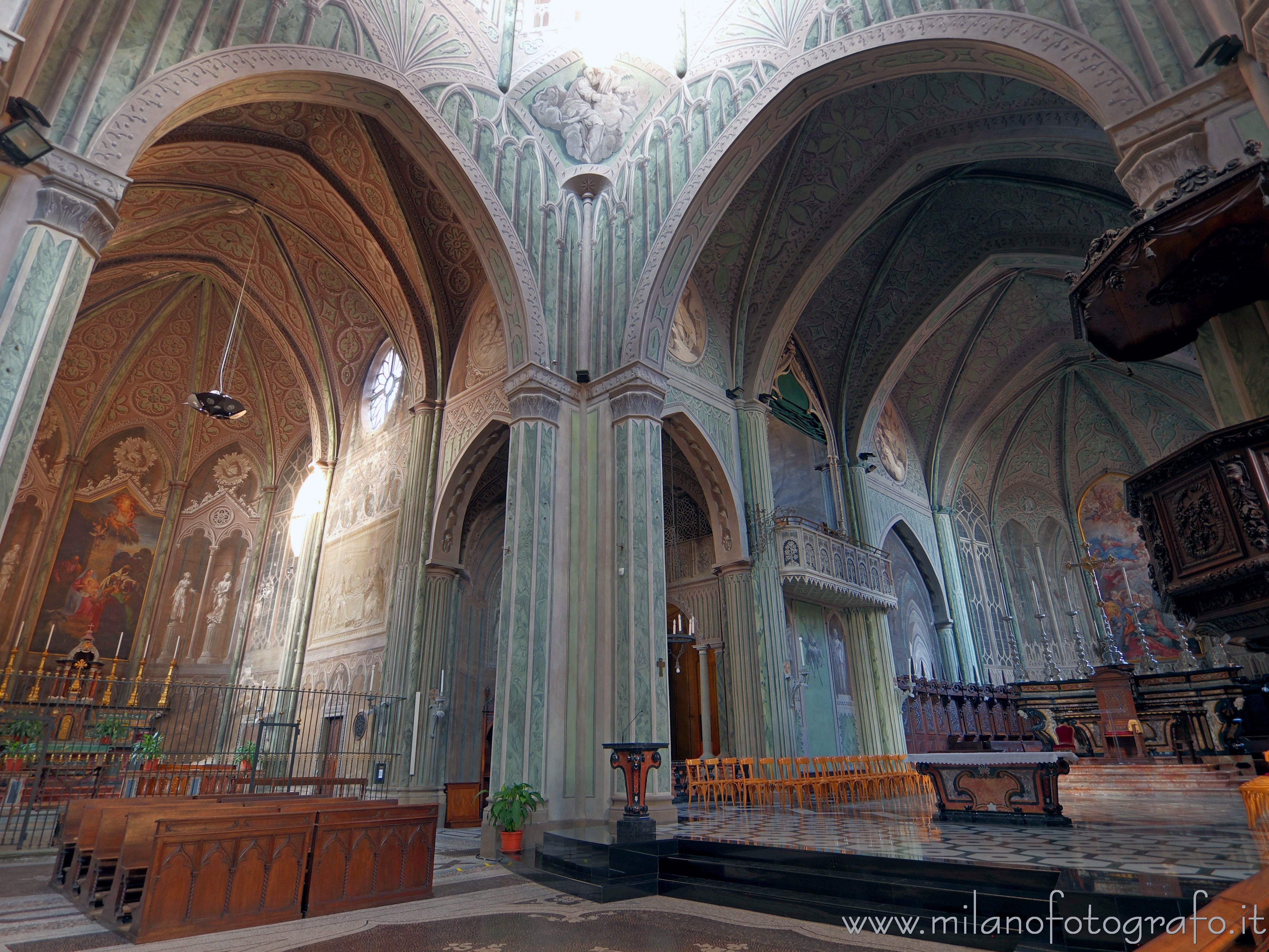 Biella (Italy) - Presbytery and left arm of transept of the Cathedral of Biella